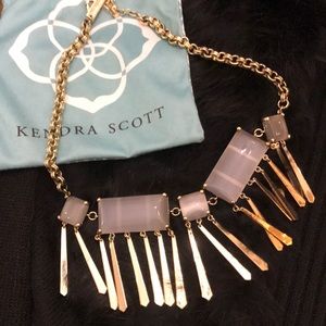 Beautiful Grey stone fringe Kendra Scott necklace